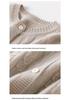 Women's Cashmere Round Neck Pullover - Loose Long Sleeve Knit for Autumn & Winter