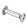 50 Sets Rivet and Screw M3.5 Stainless Steel Flat Round Head Rivet Fastener Set for Leather Crafts