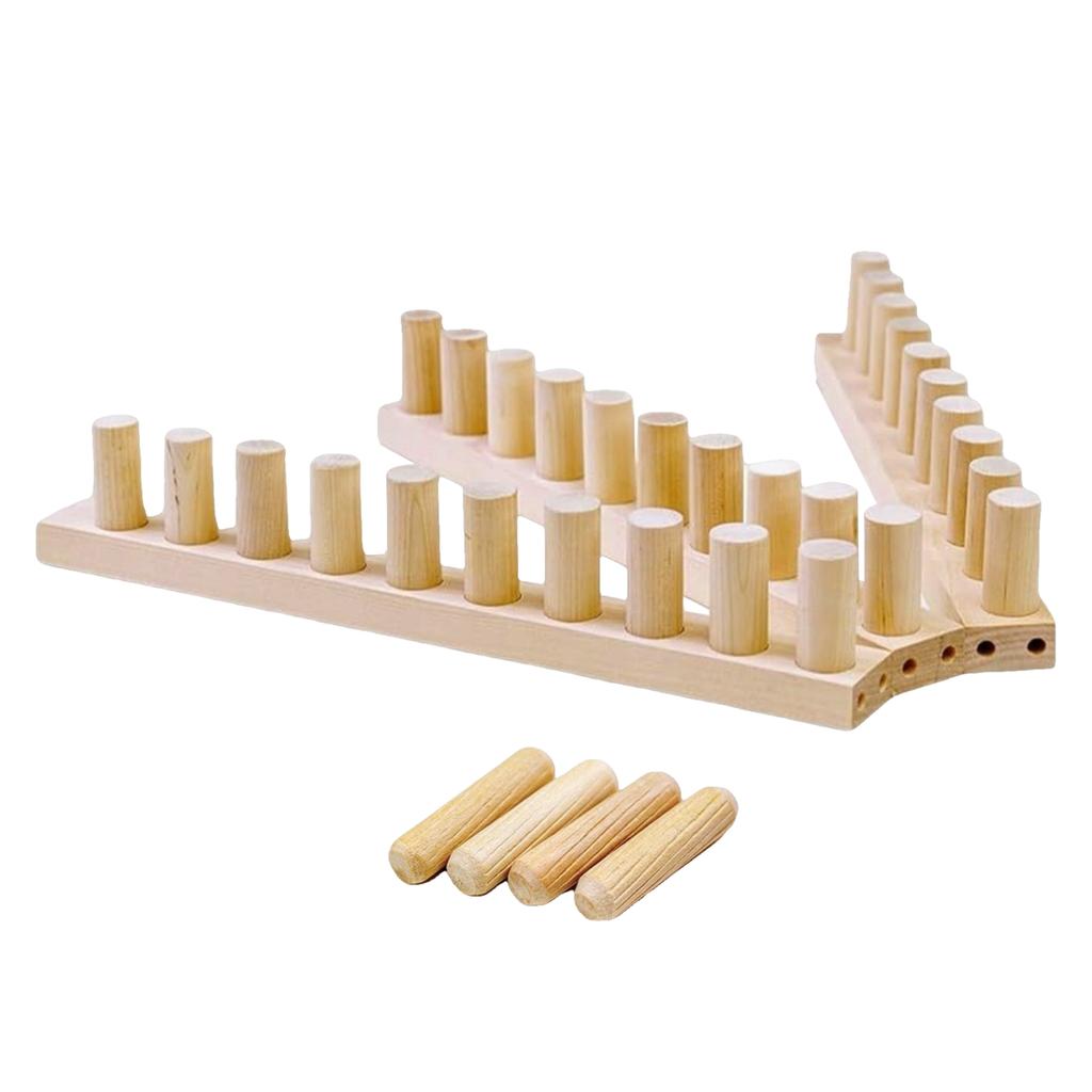 Wooden Loom Frame,Adjustable Size Hand Knitting Kit,Beginner-Friendly Yarn Craft for DIY Throw Blankets Chunky Knit Blanket Kit