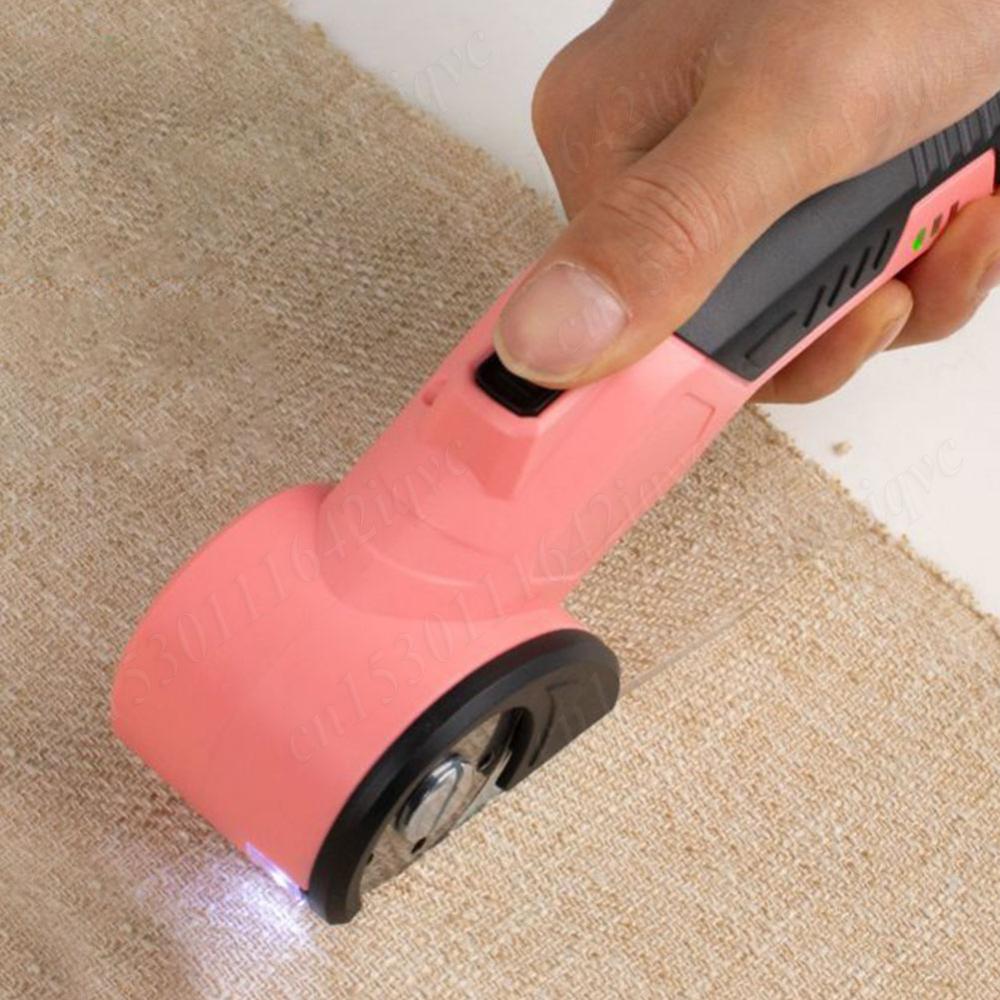 Cordless Electric Scissor with Safety Lock Rotary Cutter Rechargeable Power Cardboard Box Cutter for Carpet Leather Fabric Cloth