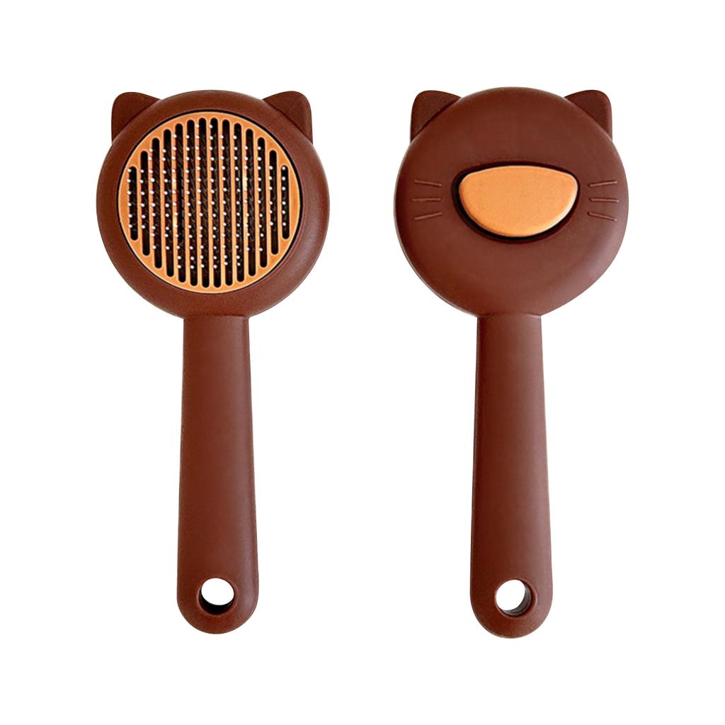 Cat Shaped Pet Grooming Brush for Shedding Removal and Detangling with Ergonomic Handle for Cats and Dogs