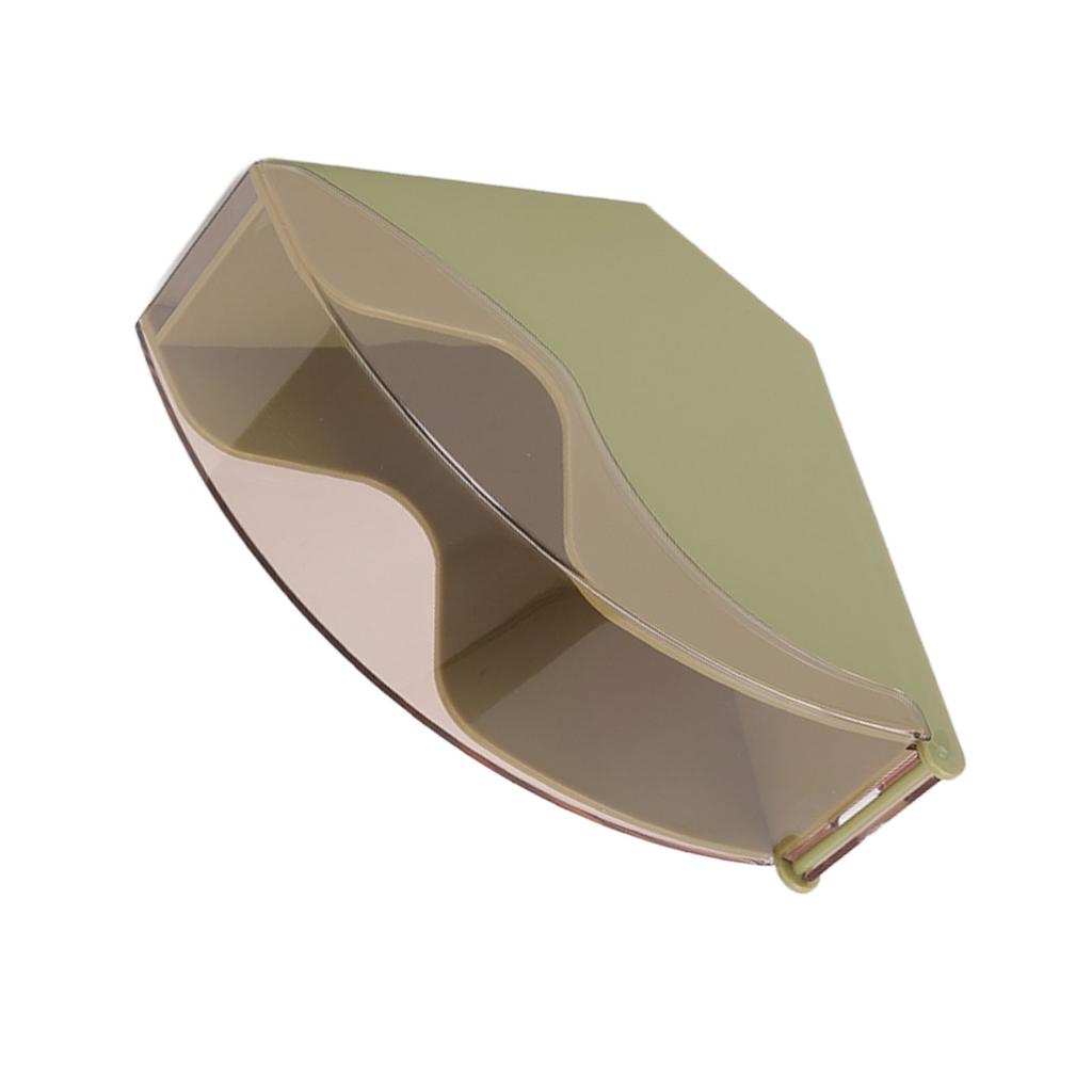 Kaffeefilterpapier Aufbewahrungsbox Staubdicht Kunststoff Filterpapierständer Handgebrühter Kaffee Filterhalter mit Deckel Grün