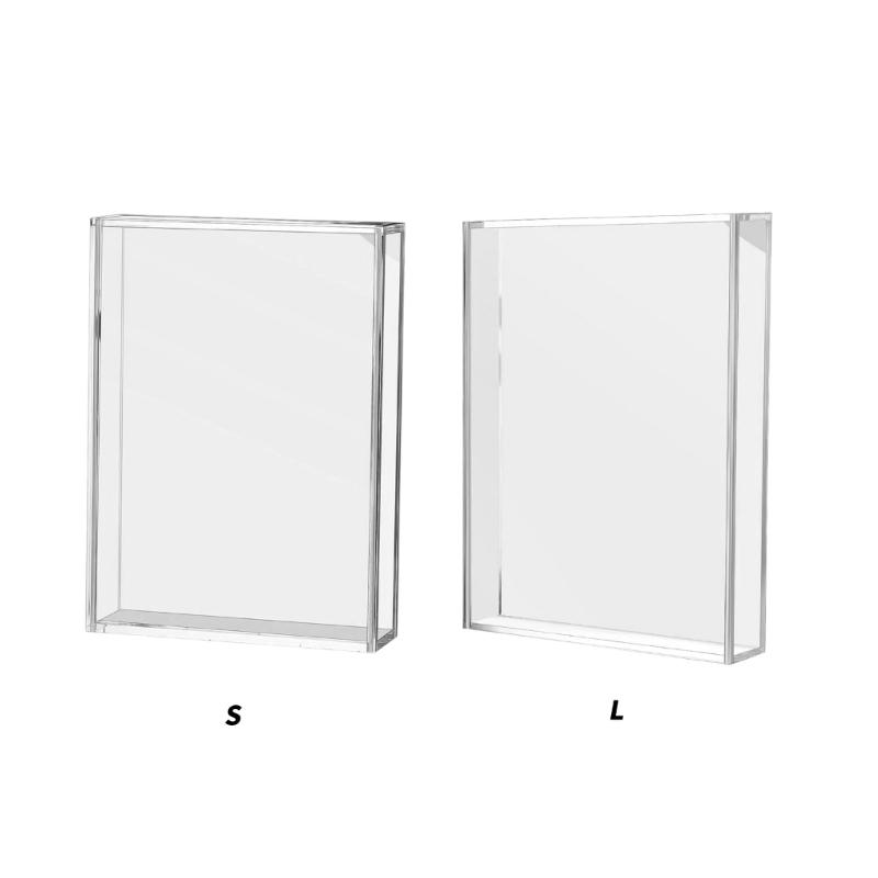 Akrylová vitrína DIY Stolní rámeček na vystavení Průhledná krabička na vzpomínky pro sušené květiny do místnosti/na narozeniny/svatby/večírky