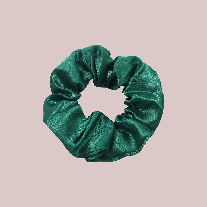 8Pcs  Satin Fabric Sausage Loop Hair Rings Set Solid Colour Fabric Loop Hair Rope Hair Scrunchies Scrunchy Black Coffee