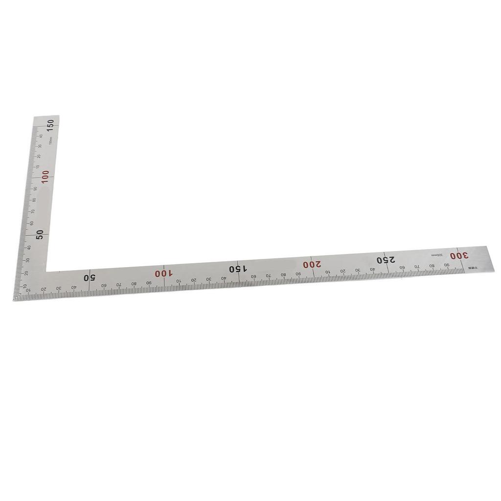 Rostfritt Stål 300x150mm 90 Graders Räta Vinkeln Linjal Mätning Verktyg (#01)