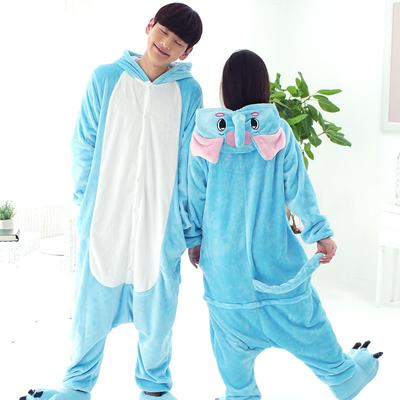 Kigurumi Wolf Cartoon Pyjamas Overalls Frauen Männer Mit Kapuze Nachtwäsche Onesies Kinder Kinder Tier Cosplay Kostüme
