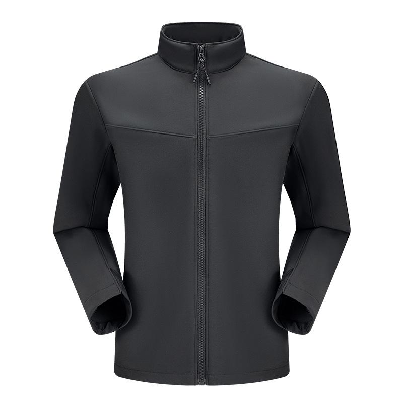 YKK Zipper Stand Collar Softshell High-Stretch Waterproof Windbreaker Jacket, Wear-Resistant & Anti-Static