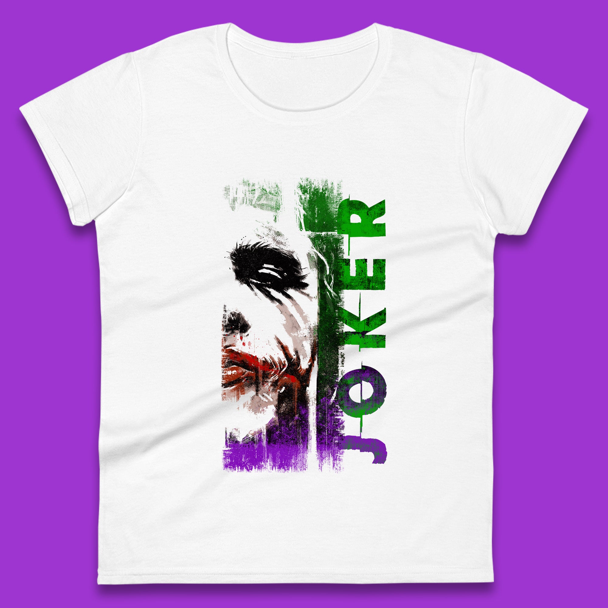 Joker Face Movie Villain Comic Book Character Supervillain Movie Poster Womens Tee T Shirt Mens Tops Unisex Top S