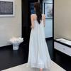 French white romantic sleeveless dress women's clothing early summer fairy fluttering high-end feeling beautiful seaside vacation skirt