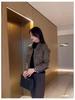 Women's Petite High-Waisted Short Leather Jacket for Autumn/Winter 2025: New Arrival Lapel Motorcycle Outerwear