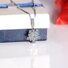 925 Sterling Silver Snowflake Pendant Clavicle Necklace - Christmas Jewelry Gift