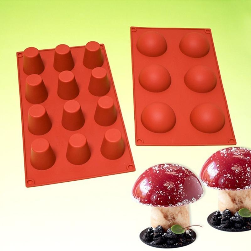 Half Round Cone Silicone Mold Mousse Cake Mold Homes Baking DIY Supplies