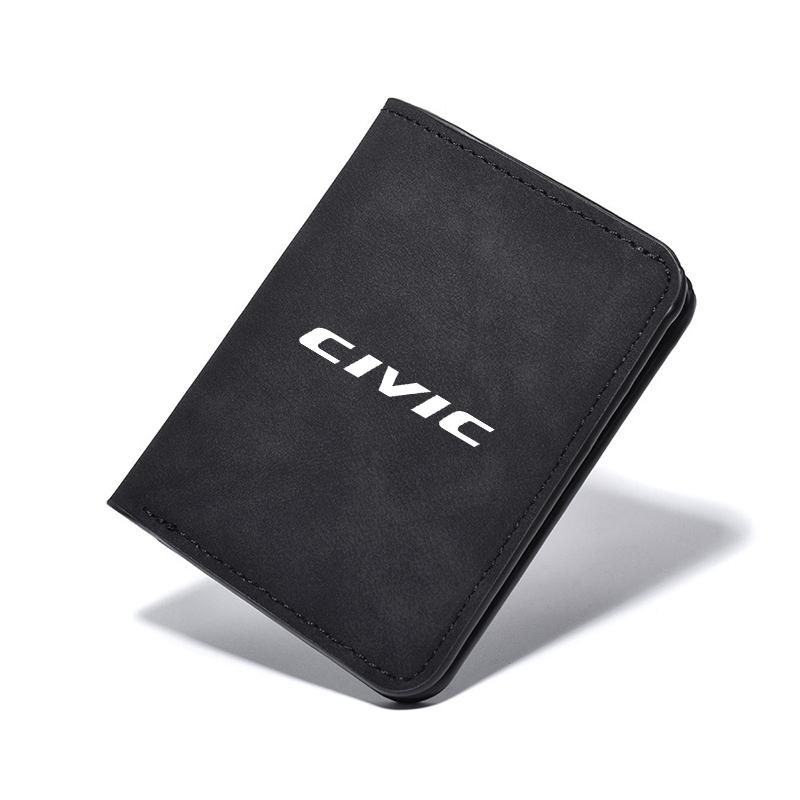 Fashion Car Emblems Driver License Cover Credit Card Wallets Holder Accessory For Honda Accord CRV Civic Jazz City Odyssey Mugen XD9