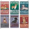 Putuo Decor Dog Vintage Tin Sign Plaque Metal Plate Wall Art Decoration for Living Room Man Cave Cafe Farm Home Retro Poster