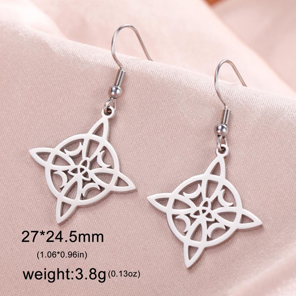 Dawapara Hexenknoten Ohrringe für Damen Irischer Glücksbringer Ohrhänger Edelstahl Schmuck Geburtstag Valentinstag