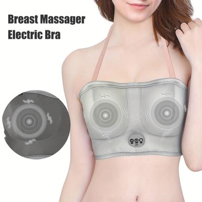 Vibrating Massage Head Portable Breast Massager 3 Adjustable Automatic Modes USB Rechargeable Breast Massager Breast Massager