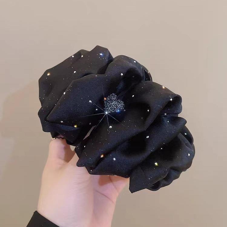 Luxury Starry Sky Rhinestone Bow Hair Clip - Volumizing Shark Clip Accessory