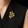 Amber Beeswax Brooch: Elegant Retro Design Cheongsam Accessory and Gift Corsage