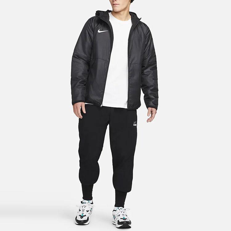 Nike Unifarbene Kapuzenjacke mit langen Ärmeln Herrenjacken Schwarz CW6768-010