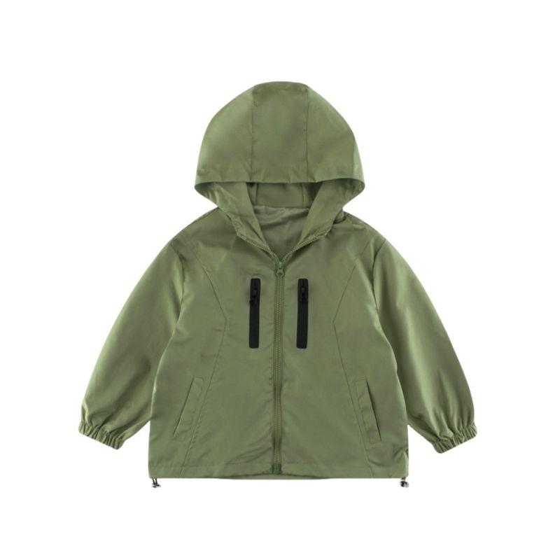 27Kids Children's Clothing Boys' Casual Windbreaker Spring and Autumn Children's Jacket Boys' Outdoor Clothing Hooded Zipper Shirt