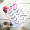 Set of Five Dreamy Ice Blue & Black False Eyelashes: Natural Flow, Realistic, One-Piece Fairy Cosplay Lashes