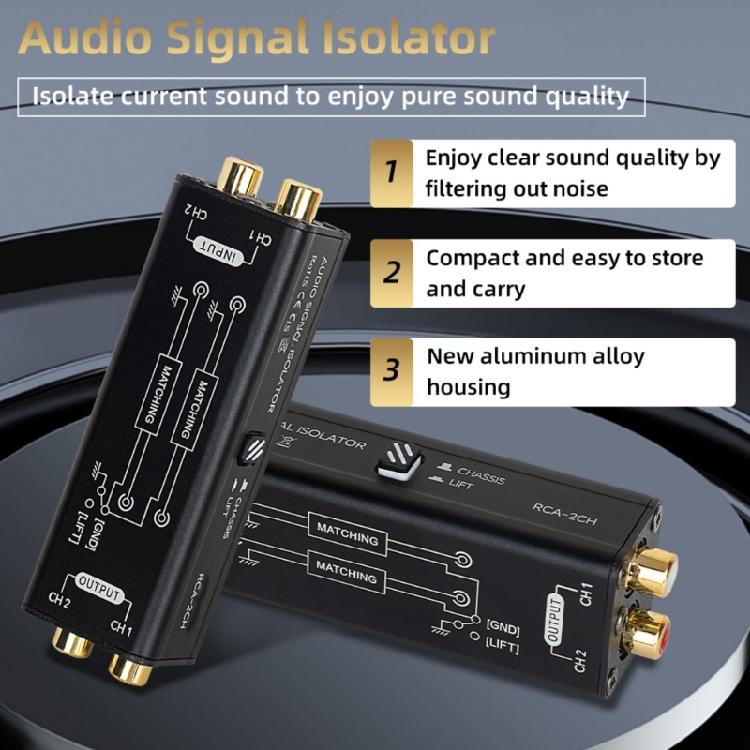 Stereo Sound Enhancer Music Signal Isolator with Ground Looping Isolation for NonDistortion Music Isolation Technology