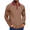 Summer Men's Long Sleeve Turn-Down Collar T-Shirt Men's Polo Shirt Breathable Casual Versatile Top