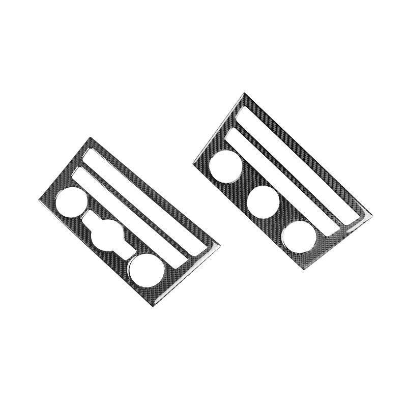 Car Soft Carbon Fiber Interior Accessories Center AC Panel Cover Trim For Seat Leon 2013 2014 2015 2016 2017 2018