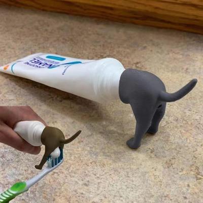 Yaratıcı Kaka Köpek Diş Macunu Sıkacağı - Komik 3D Şaka Oyuncağı Başlık Kapağı