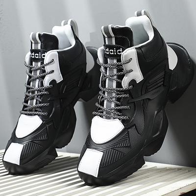 Männer High-Top Casual Schuhe Sneakers Leder Dicke Sohle Frauen Outdoor Fashion Schuhe Plus Größe 39-46