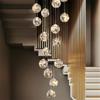 Modern Chandelier Living Room Villa Dining Room Kitchen Chandelier Crystal Ball Stair Ceiling Light