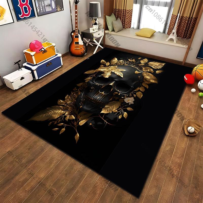 

Skulls ornate patternscarpet Yoga living room room decor children s crawling mat doormat area rug games floor mat 40x60cm