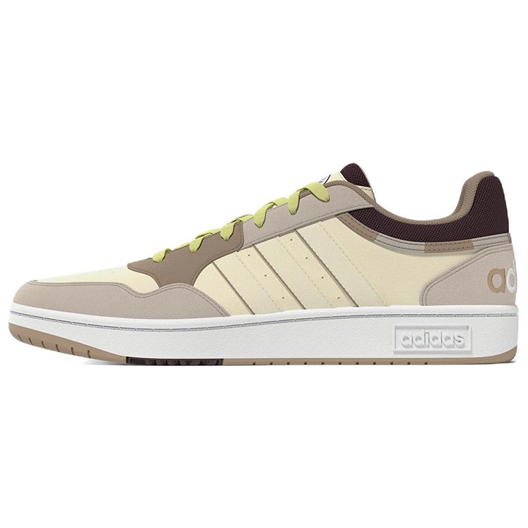 Adidas Neo Hoops 3.0 Comfortable Casual Durable Low-Top Sneakers Unisex Sneakers Light-Yellow H03738