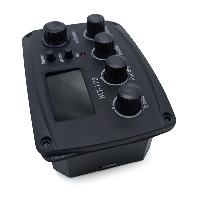 4 Band Preamp Equalizer Tuner Piezo Pick-up Acoustic Guitar Pickups Piezo Pickup with LCD Screen for Acoustic Guitars