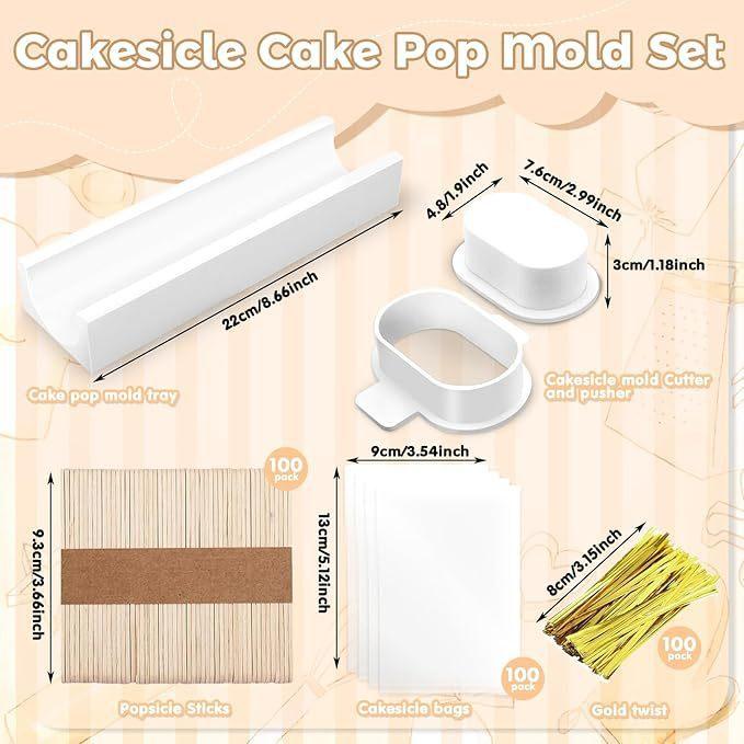 Cake Pop Mold Set With Pla Material For Home Baking And Educational Use