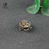 Copper Chinese Mythical Animal Lucky Toad Bell Key Chains Pendant Retro Brass Avoid Evil Feng Shui Charm Men Car Keyring