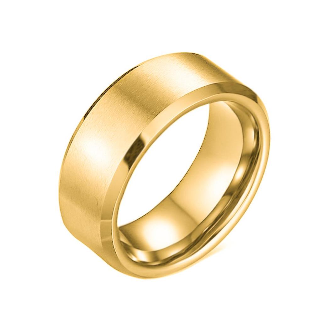 Men's European and American Frosted Diamond Stainless Steel Titanium Ring