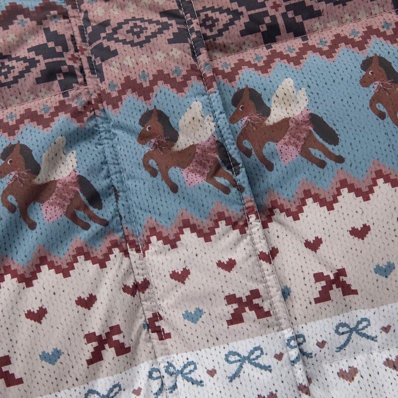 UNIFREE Women's Fair Isle Down Puffer Jacket