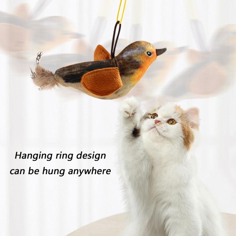 Interactive Cats Toy Funny Teasing Chirping Hanging Type Toy Entertainment Chirping Toy for Felines Play Cats Supplies