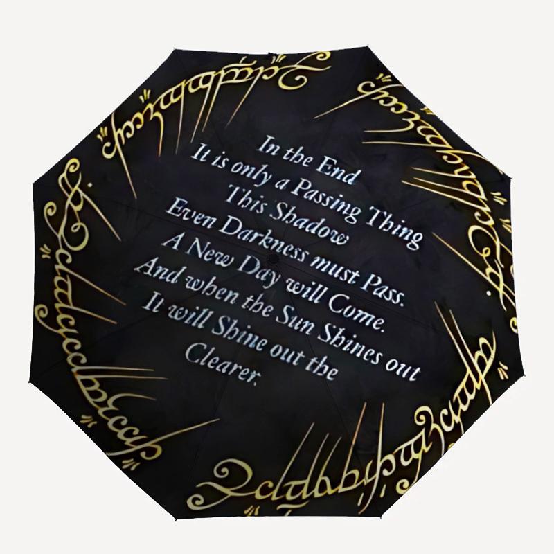 1pc Lord of the Rings Automatic Open/Close Umbrella, Christmas Gift for Men Women, Daily Travel Outdoor Use yy251101202