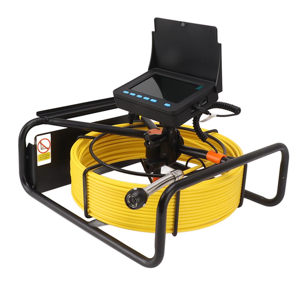 4.3in Sewer Camera IP68 Waterproof Pipe Inspection Camera Plumbing Drain Industrial Endoscope With 6 LED Lights 100‑240V