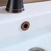 Brass Washbasin Overflow Cover, Brushed Black