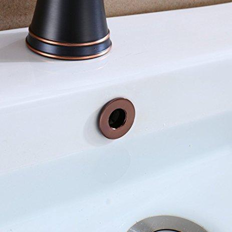 Brass Washbasin Overflow Cover, Brushed Black