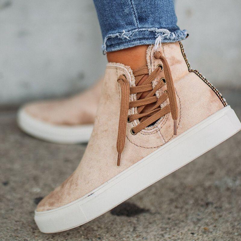 Spring and summer new flat-soled women's outer large-size pink casual shoes side zipper platform single shoes