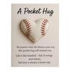 Golf Pocket Hug with Card Heart-Shaped Softball Golf Ball Pocket Hug Token Encouragement Keepsake Gift for Softball Lovers Golfers Sports Enthusiasts