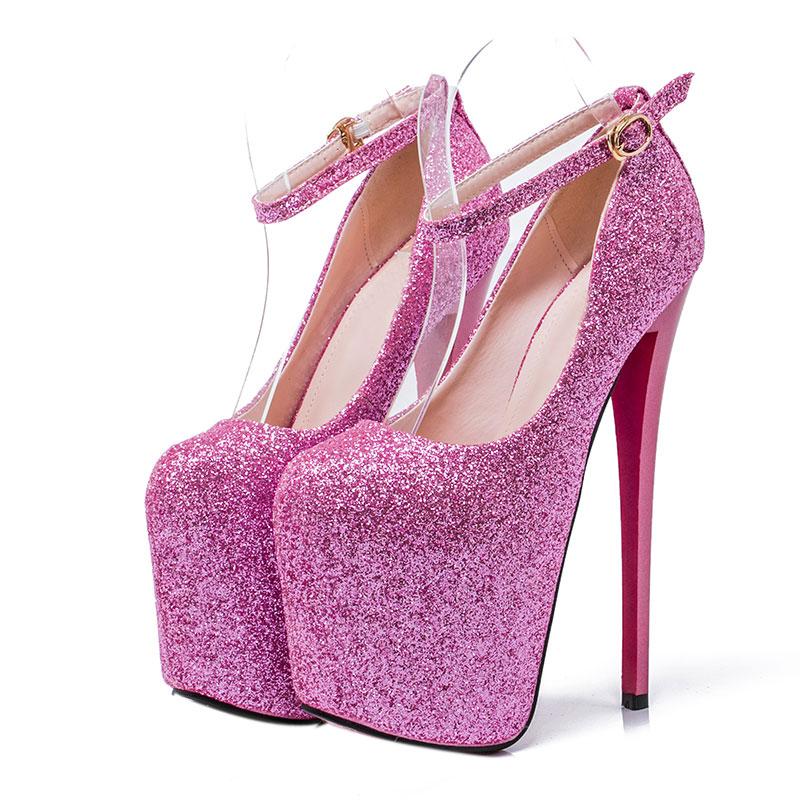 Big Size 41 42 43 Sexy Pumps Wedding Shoes Women Custom Ladies Shoes High Heels Glitter Pumps 19 cm Sexy Zapatos Mujer WSH2607