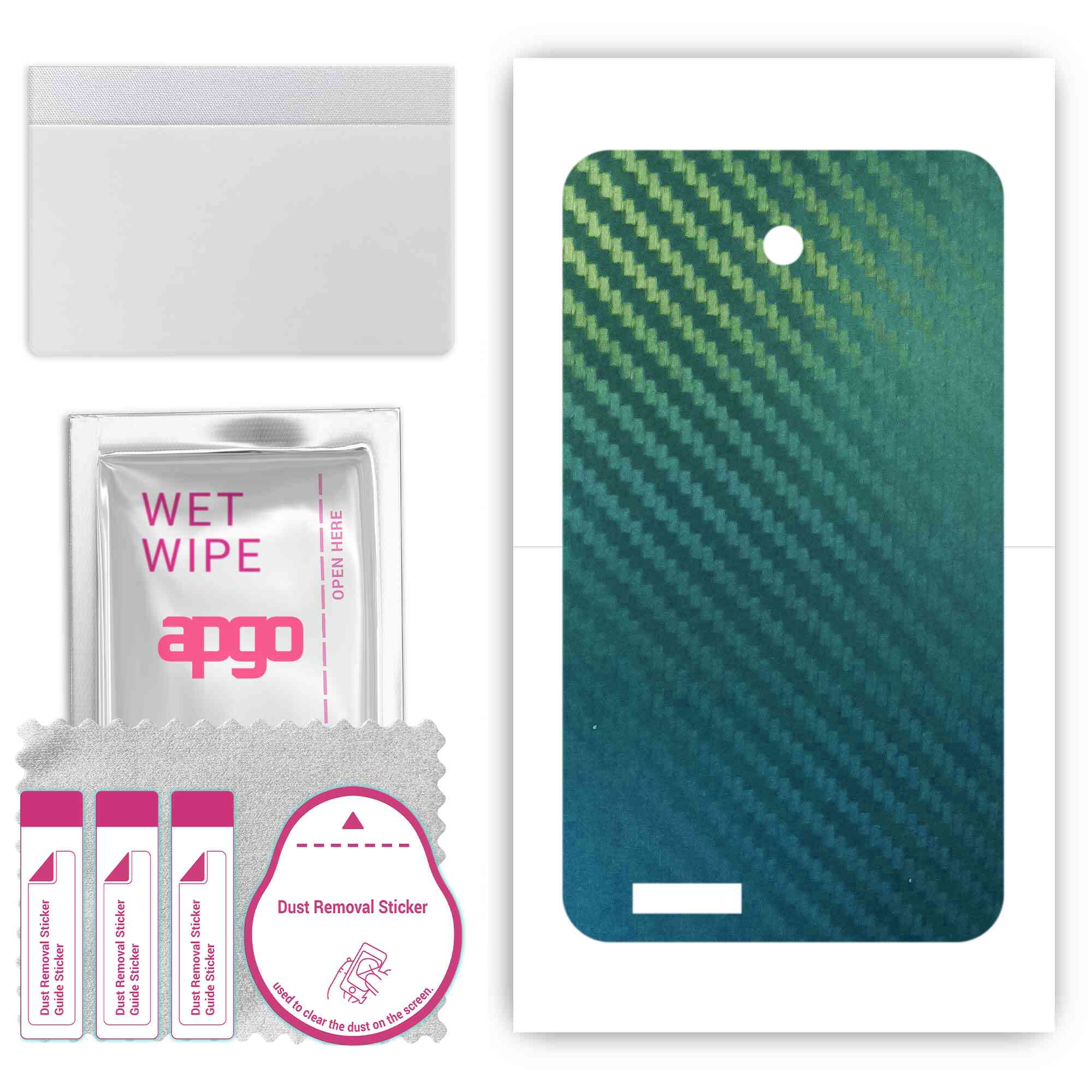 

apgo Protective Skin Sticker for the back compatible with Asus Fonepad K004, Wrap Film, Foil, Vinyl - Pattern Carbon Chameleon CAKA1