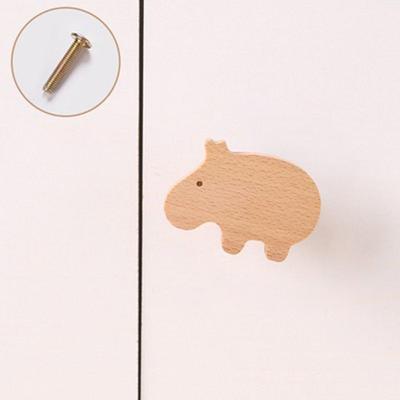 Room Decor Nordic Cupboard Wardrobe Pulls Clouds Stars Wooden Door Handles Simple Animal Wooden Hooks Household