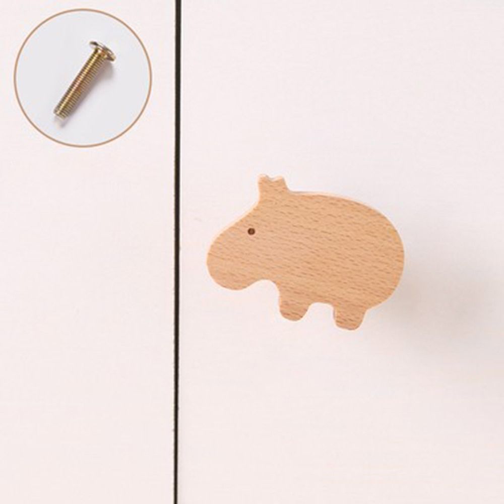 Room Decor Nordic Cupboard Wardrobe Pulls Clouds Simple Wardrobe Knob Stars Animal Wooden Hooks Household