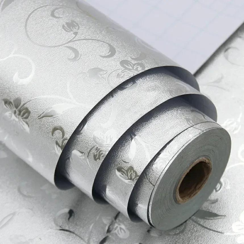 

Современные кухонные маслостойкие самоклеящиеся наклейки Плита Защита от загрязнений Защита от плесени Обои из алюминиевой фольги Шкаф Современные наклейки 1mx40cm